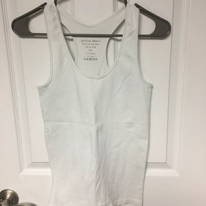 Basic White Active Razorback Tank